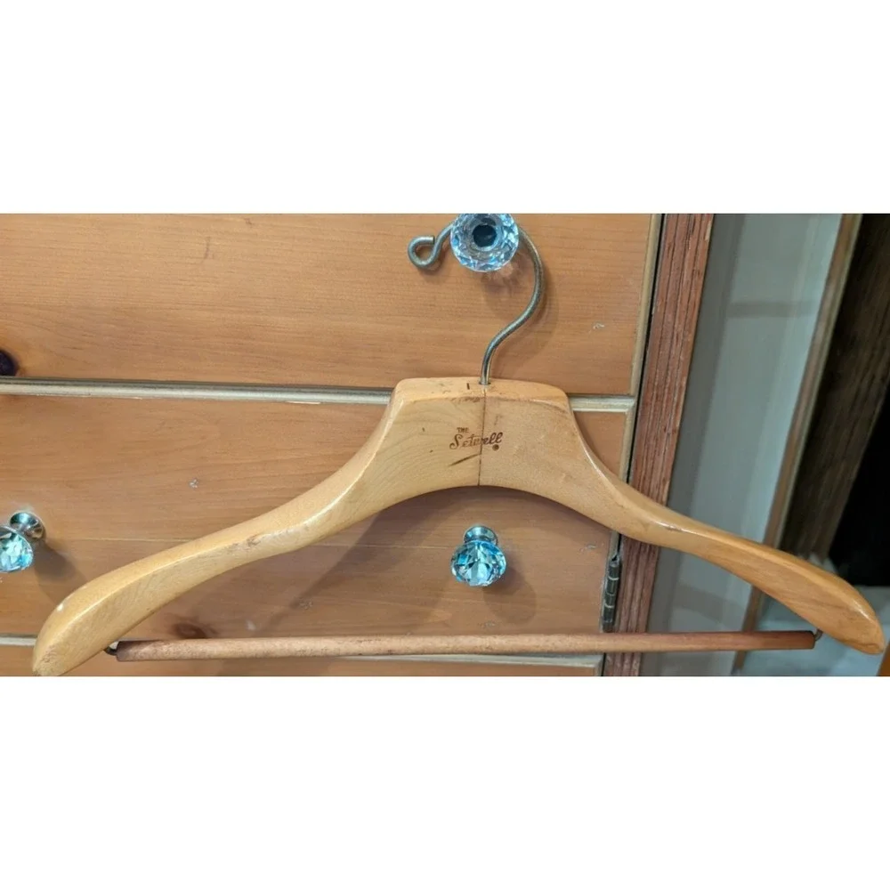 Vintage The Setwell  Wooden Suit Coat & Pants Hanger 18